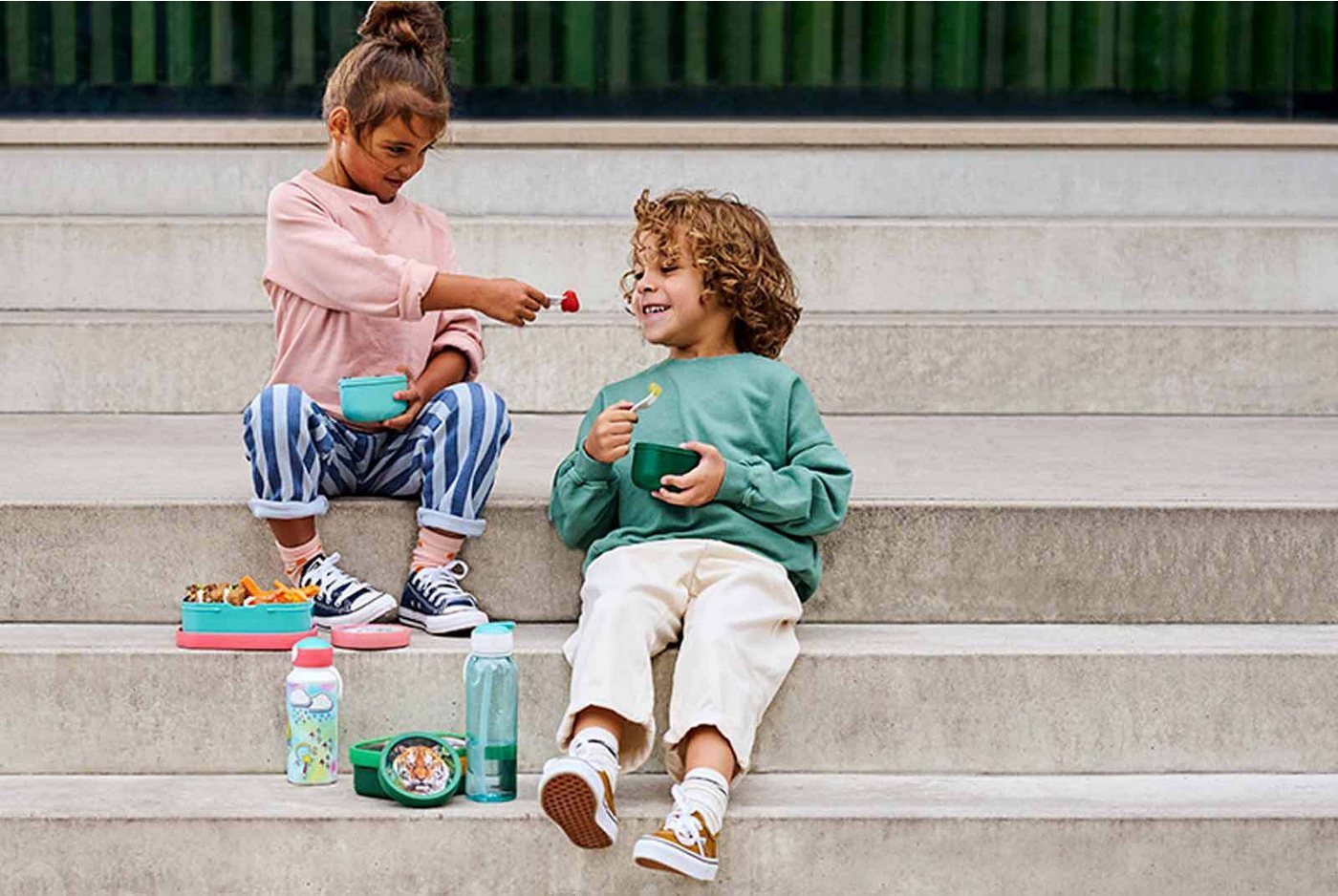 Mepal Lunchbox Campus Lunchset 3-tlg., Acrylnitril-Butadien-Styrol (ABS), (3-tlg)