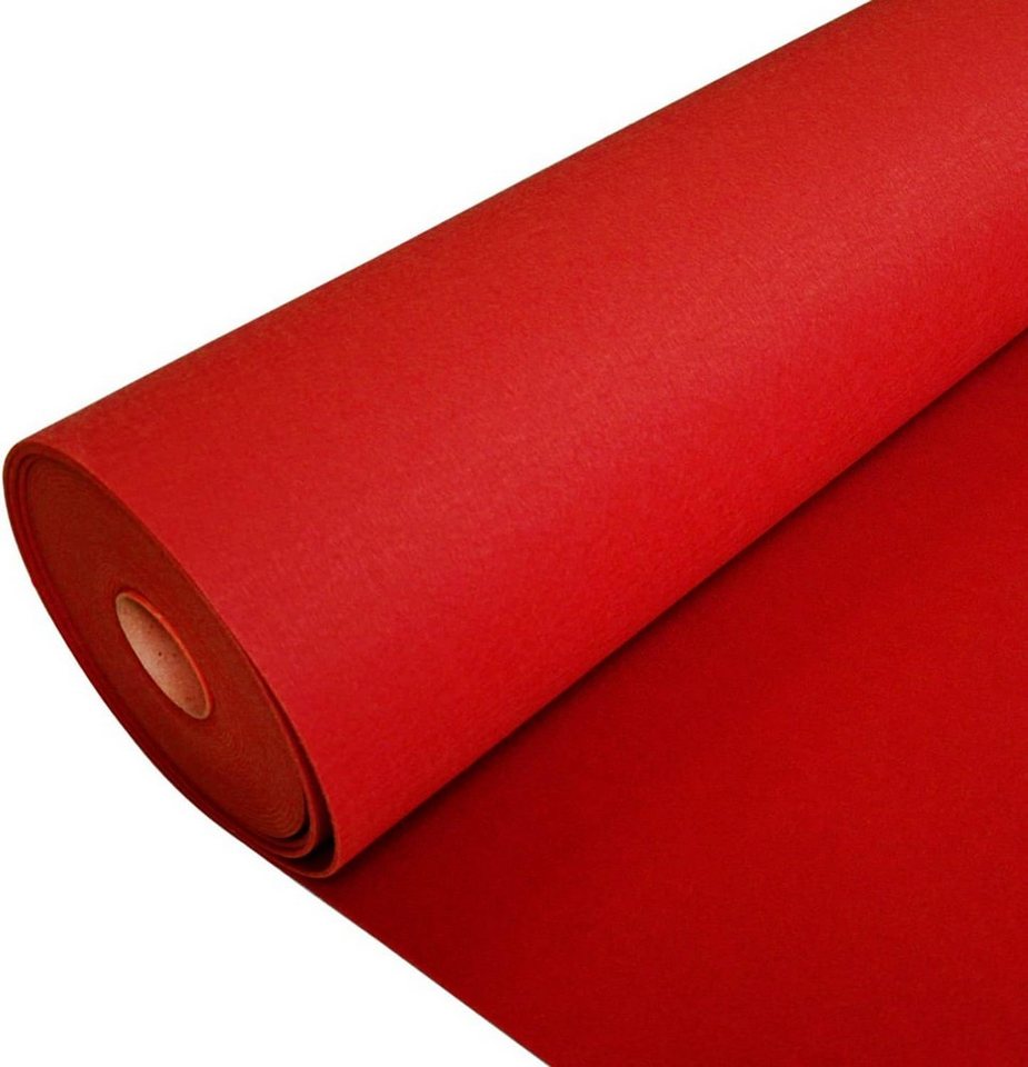 MDEKOR Nadelvliesteppich Teppichboden Meterware - Teppich Läufer, 50x200cm Rot Bild 2