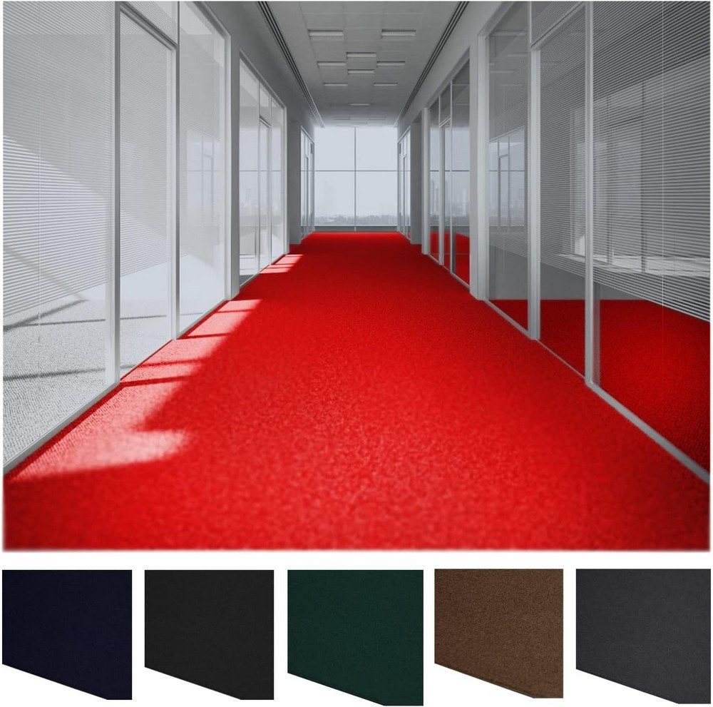 MDEKOR Nadelvliesteppich Teppichboden Meterware - Teppich Läufer, 50x200cm Rot Bild 5