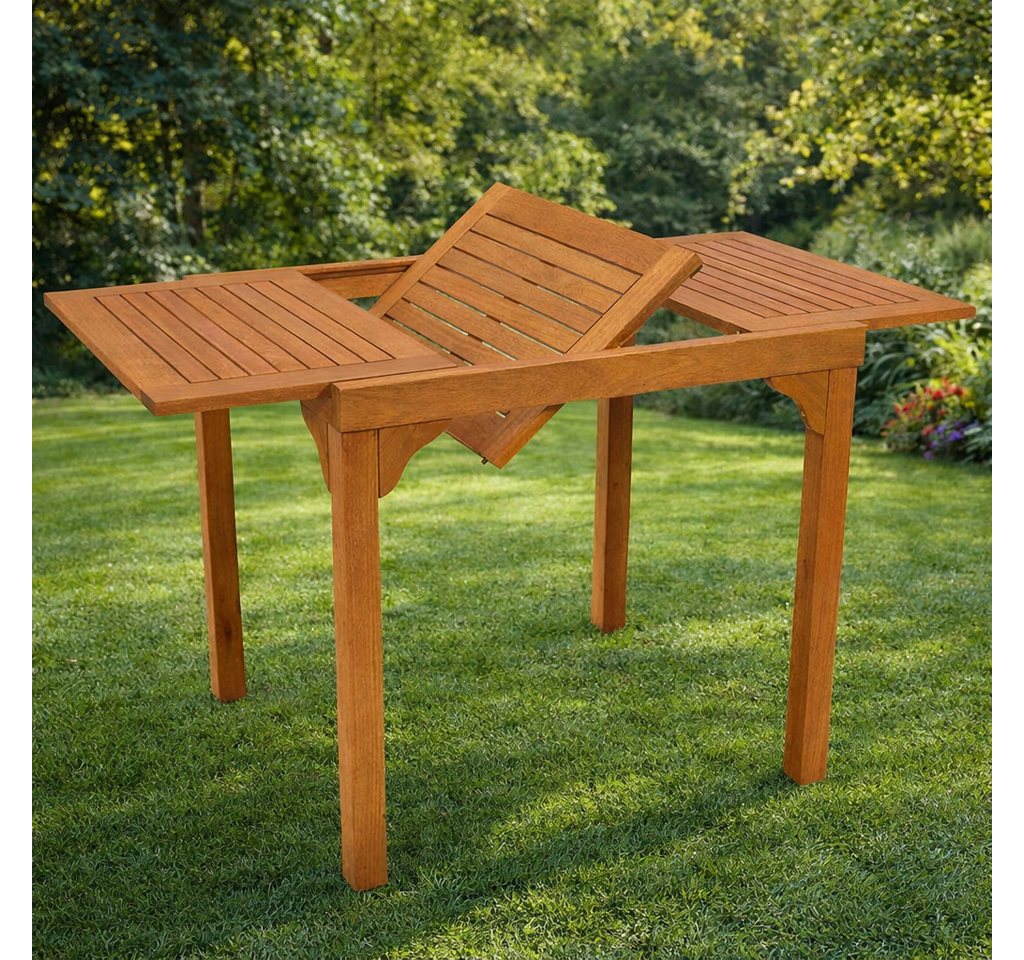 DEGAMO Gartentisch RIO, ausziehbar 80/120x70,5cm, Eukalyptus geölt Bild 3