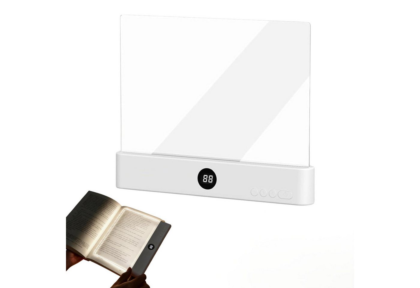 AIBISTAR LED Leselampe Leselicht Leselampe, 3 Farben, Timer, 35h, USB-C, Lesehilfe Buchlampe, Perfektes Geschenk für Leseratten Bild 5