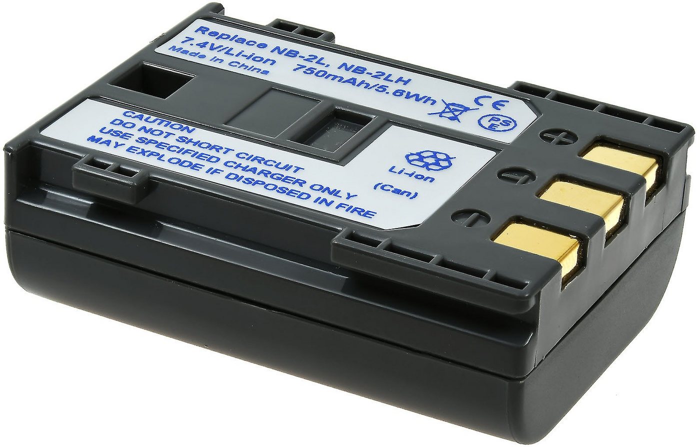 Powery Akku für Canon Typ NB-2LH Kamera-Akku 750 mAh (7.4 V) Bild 3