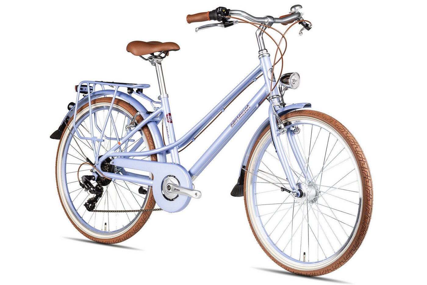 Almrausch Cityrad Marlies 6 26, 6 Gang Shimano Tourney 6 Schaltwerk, Kettenschaltung, sportlicher Aluminiumrahmen violett/rosa Bild 2