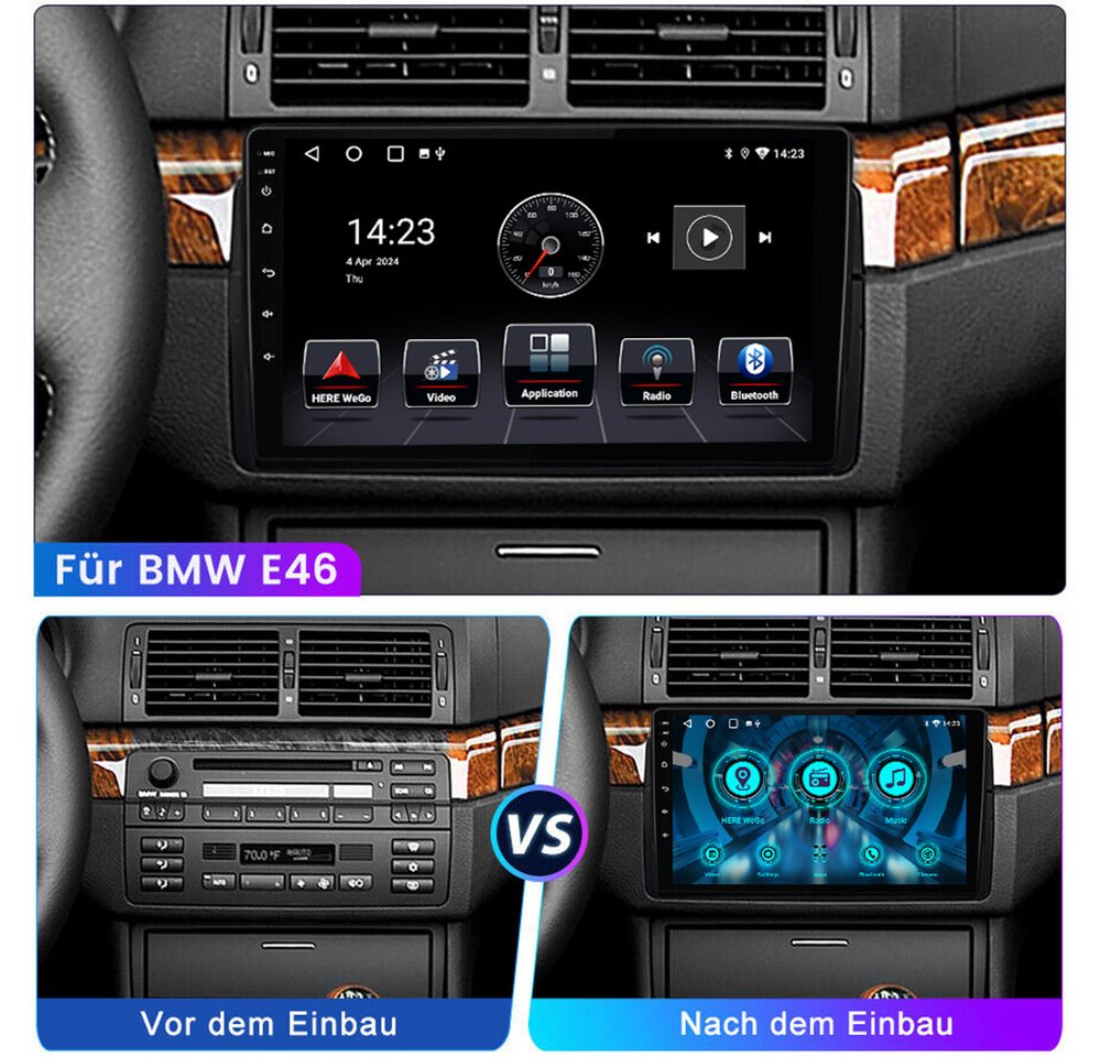 ESSGOO 64G DAB+ Android15 Autoradio 2 din für BMW 3er E46 1998–06 CarPlay GPS Autoradio (RDS, 4+128GB(optional), 4+64GB(optional), Digitalradio (DAB), FM, GPS, SWC, Carplay Android Auto Bluetooth EQ USB GPS Navi WIFI Touchscreen) Bild 4