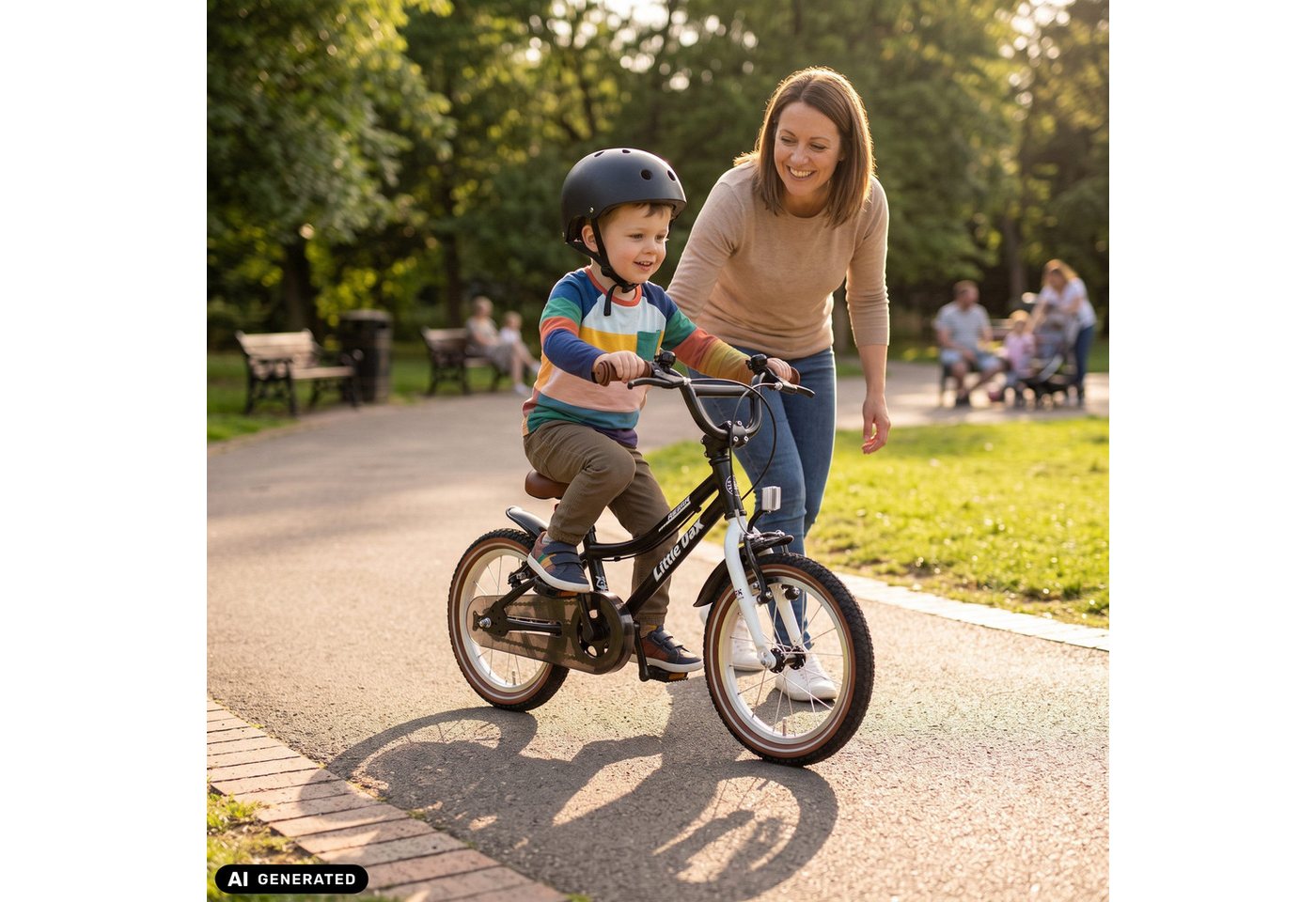 Bachtenkirch Kinderfahrrad 14 Zoll Schwarz Fahrrad für Kinder ab 3 Jahre, Sitzhöhe 43-50 cm, Schrittlänge ab ca. 41 cm, Gewicht ca. 7 kg Bild 4