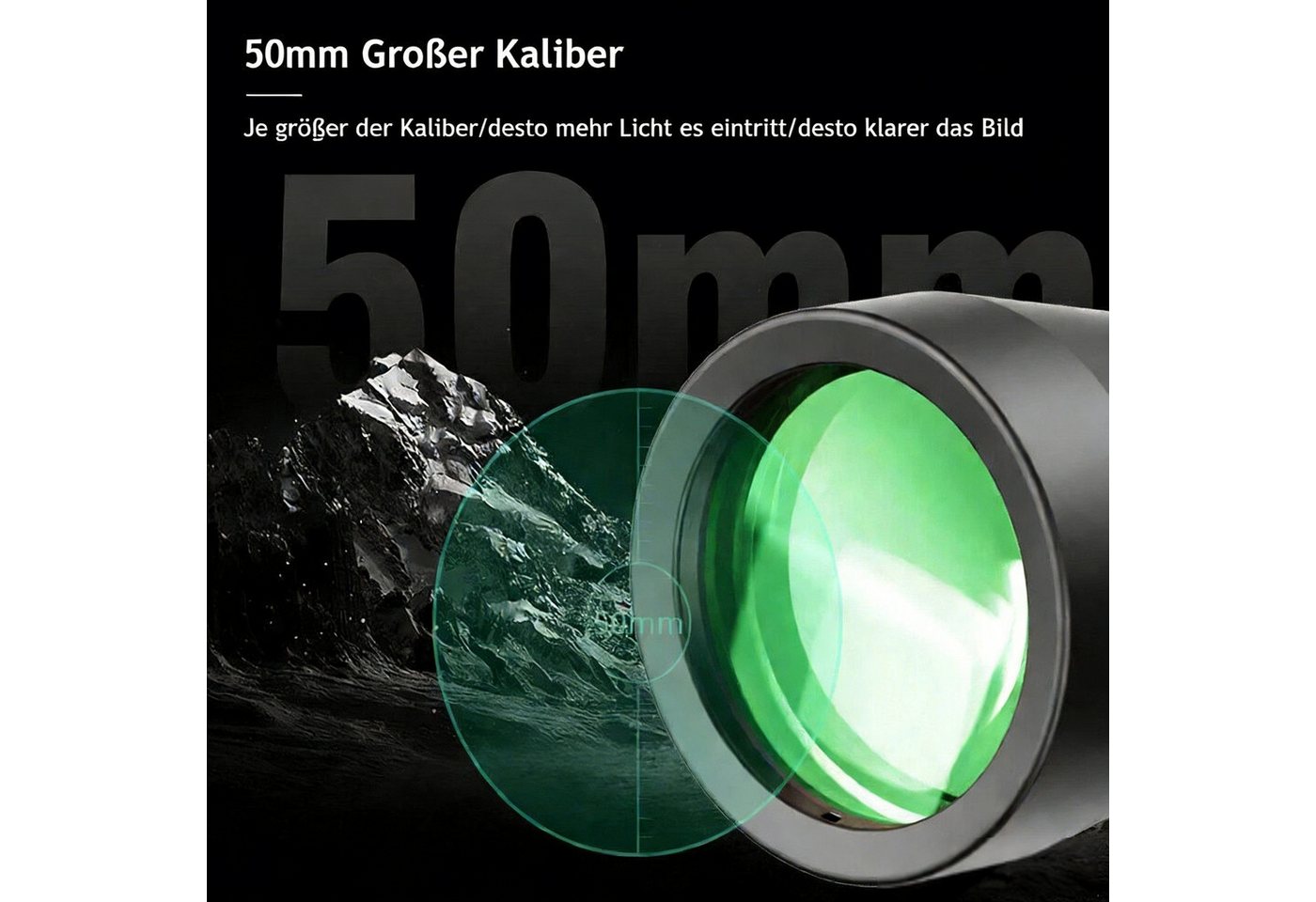 Fyrove Fernglas Feldstecher Nachtsicht Fernrohr Binoculars Fernglas 20x50 mm Fernglas (für Vogelbeobachtung, Wandern, Klettern, Reisen, Sportwettbewerbe) Bild 3