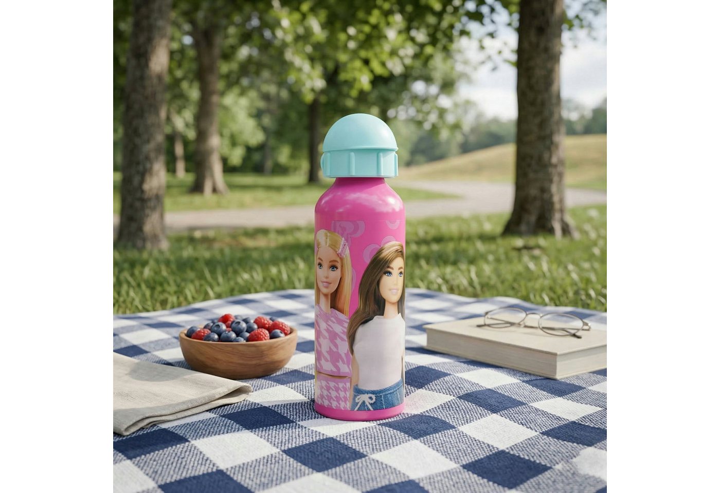 Barbie Trinkflasche Barbie Kinder Sport Aluminium Wasserflasche Flasche 520 ml Bild 2