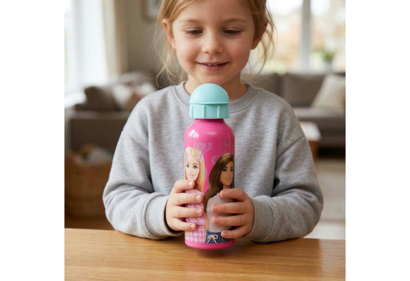 Barbie Trinkflasche Barbie Kinder Sport Aluminium Wasserflasche Flasche 520 ml Bild 3