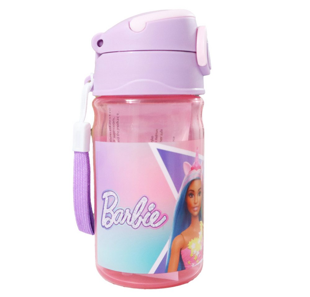 Barbie Trinkflasche Barbie Kinder Sport Wasserflasche Flasche Trinkhalm Griff 350 ml Bild 3