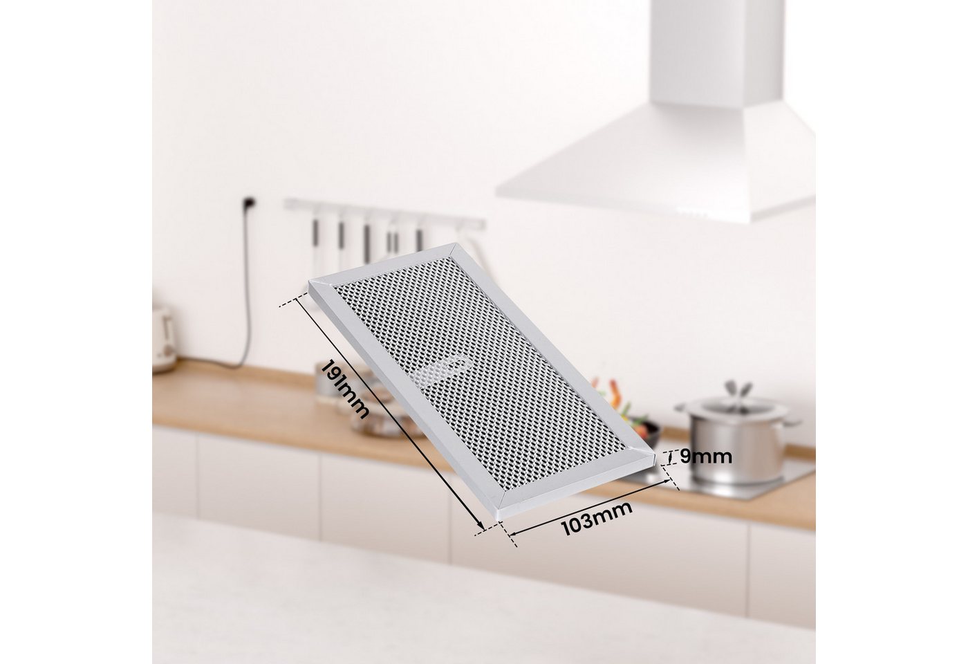 Levivo Aktivkohlefilter 2 × Aktivkohlefilter passend für Modell 200100001322, Zubehör für LEVIVO Dunstabzugshauben Modelle: 200100001322