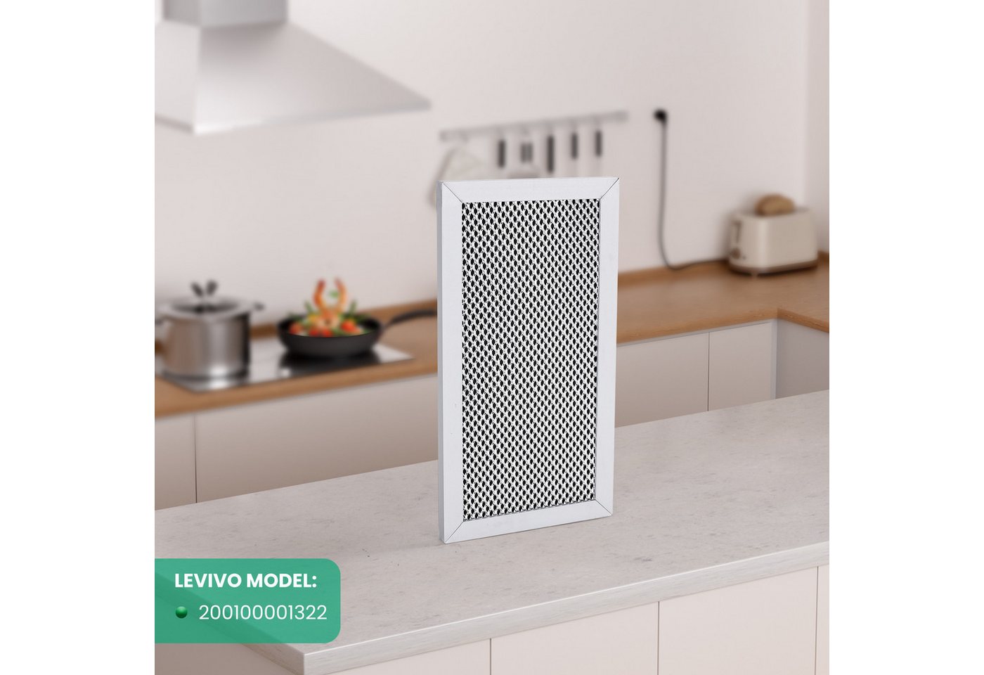 Levivo Aktivkohlefilter 2  × Aktivkohlefilter passend für Modell 200100001322, Zubehör für LEVIVO Dunstabzugshauben Modelle: 200100001322 Bild 3