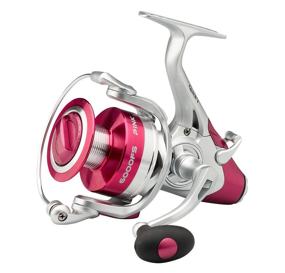DAM Fishing Freilaufrolle Quick 1 Pink 6000 FS Freilaufrolle Angeln Karpfen Pinke Rolle Lady)