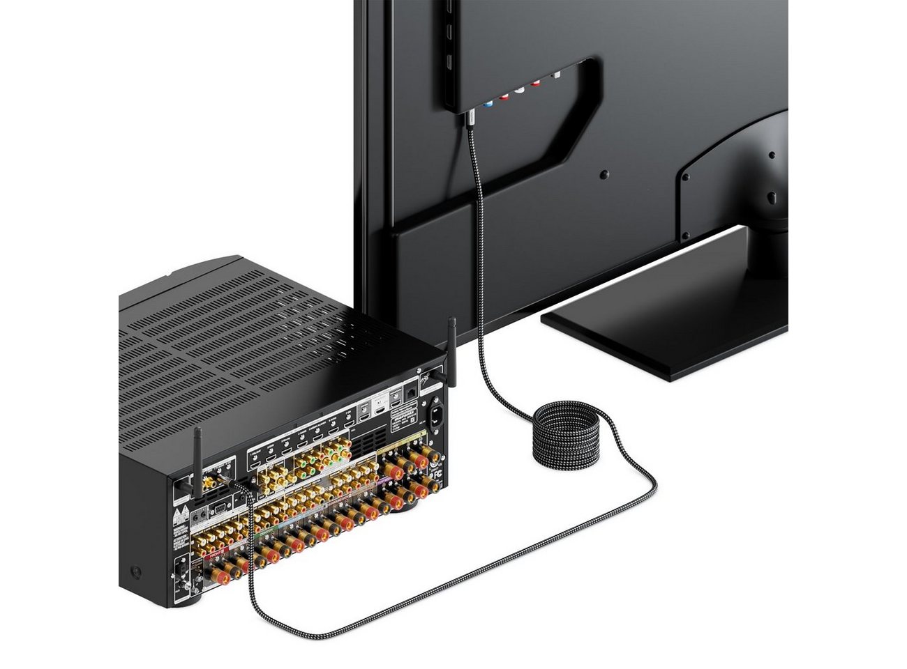 deleyCON deleyCON Toslink Kabel 15m Optisches Digital Audio Kabel Optisches-Kabel