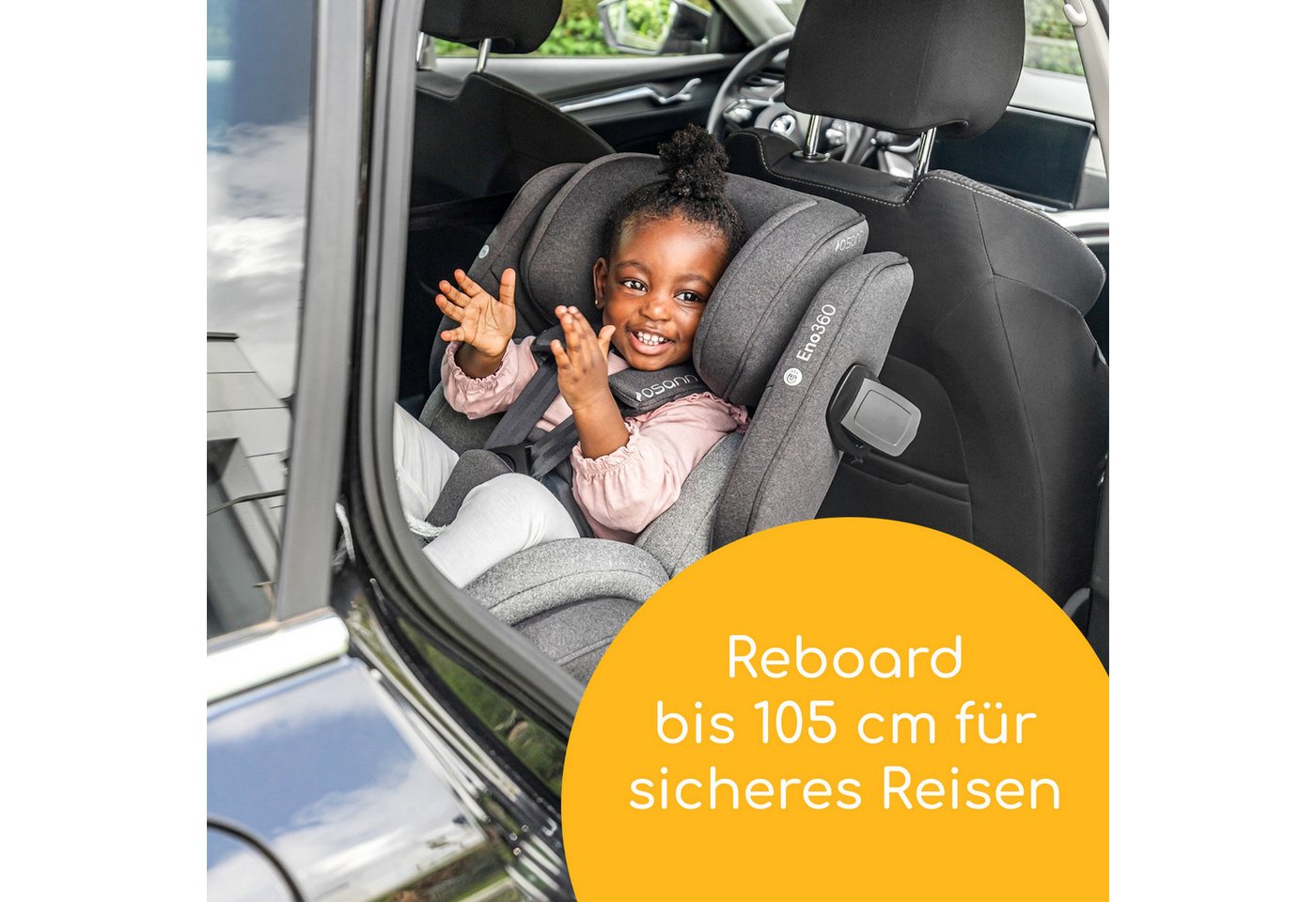 Osann Autokindersitz Eno360 2, ab: Geburt, bis: 12 Jahre, ab: 40 cm, bis: 150 cm, sicherer 360°Kindersitz: reboard bis 4 Jahre, verwendbar von 40-150 cm Bild 2