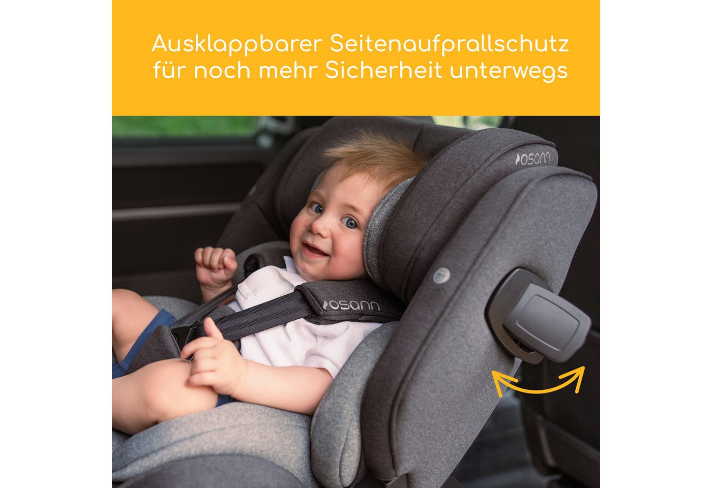 Osann Autokindersitz Eno360 2, ab: Geburt, bis: 12 Jahre, ab: 40 cm, bis: 150 cm, sicherer 360°Kindersitz: reboard bis 4 Jahre, verwendbar von 40-150 cm Bild 3