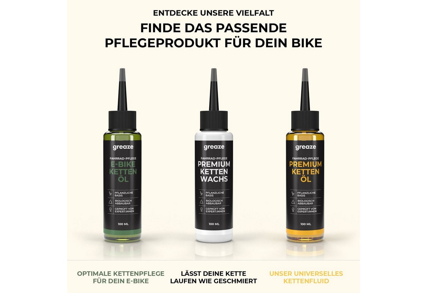 greaze Fahrradketten Premium Kettenöl nachhaltige Fahrrad Kettenpflege langlebiges Kettenöl