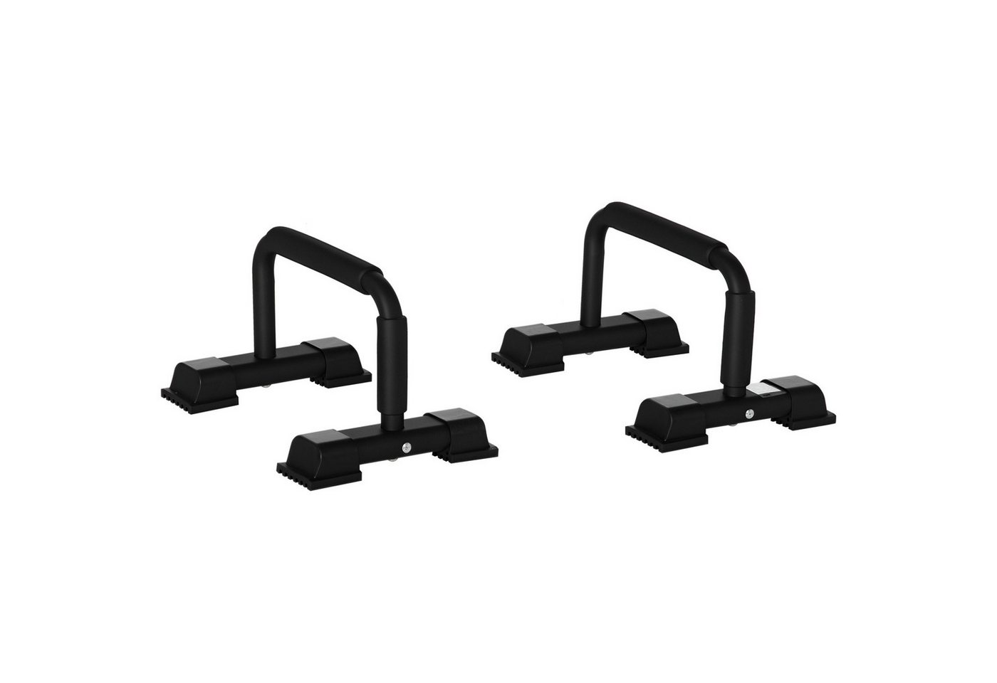 HOMCOM Liegestützgriffe Dip Barren 2er Set Dip Station bis 120 kg belastbar für Zuhause (Push up Bars Parallettes, 2-St., Liegestützgriffe), Schwarz 36 x 25 x 20 cm