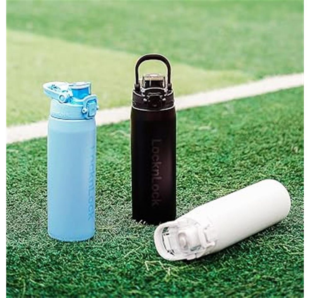 LocknLock Thermoflasche Edelstahl-Thermoflasche 720 ml, One-Touch, Tragegriff, rutschfest, auslaufsicher, kohlensäuregeeignet Bild 3