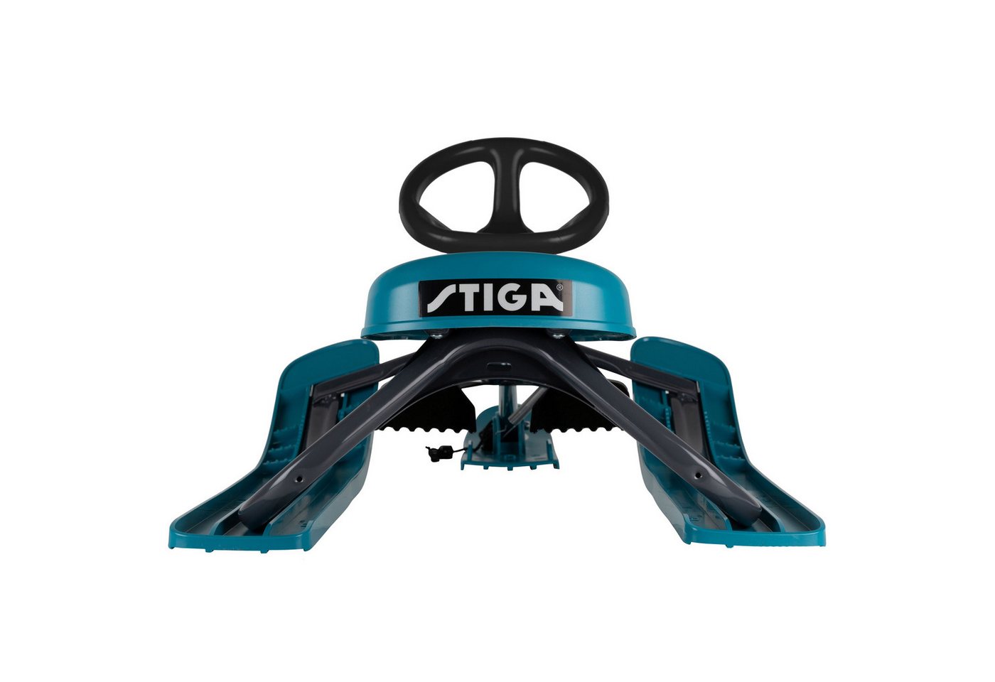 STIGA Sports Lenkschlitten Snow Racer Iconic BIO, Lenkschlitten mit Metallrahmen und Fußbremse