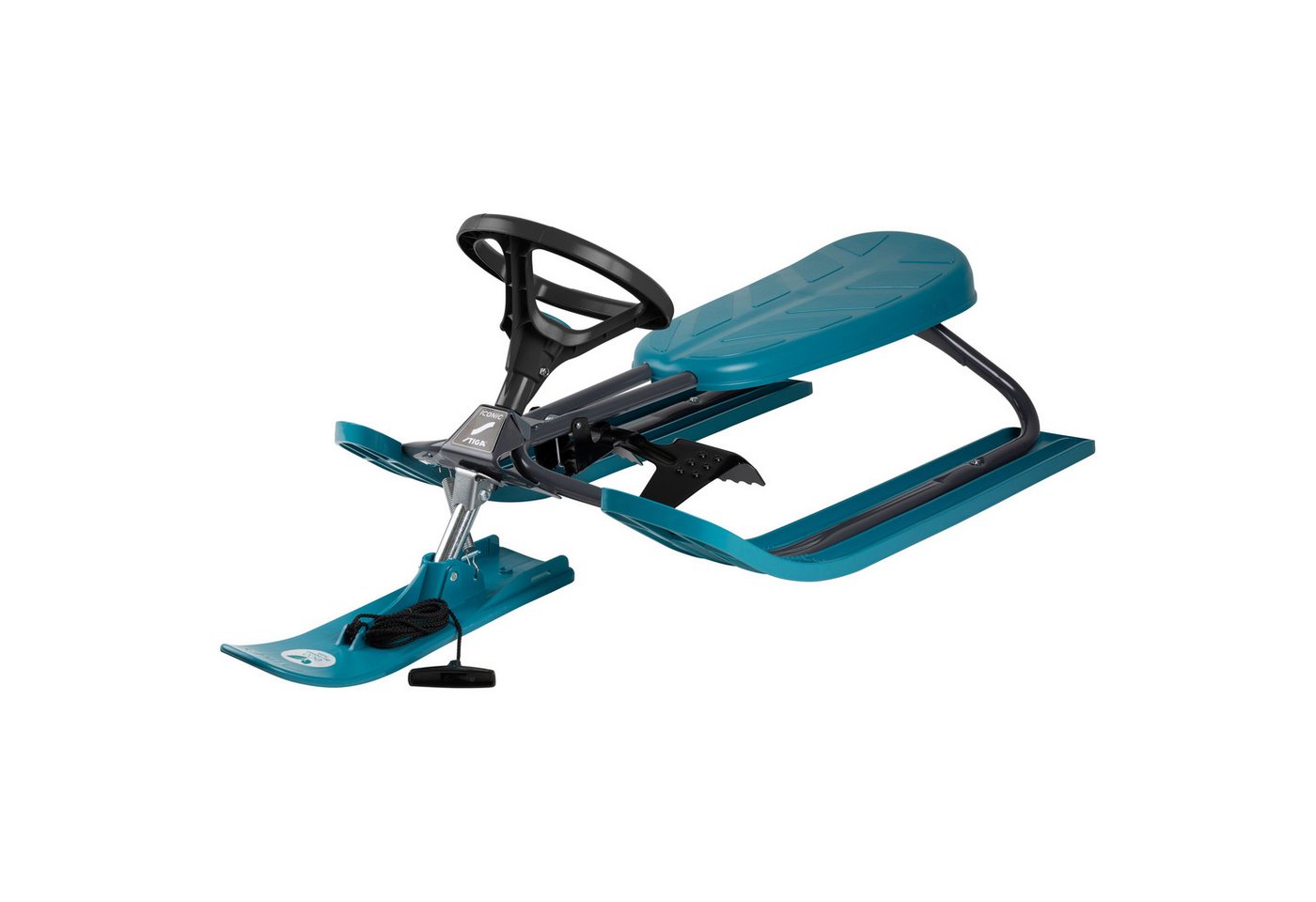STIGA Sports Lenkschlitten Snow Racer Iconic BIO, Lenkschlitten mit Metallrahmen und Fußbremse Bild 4