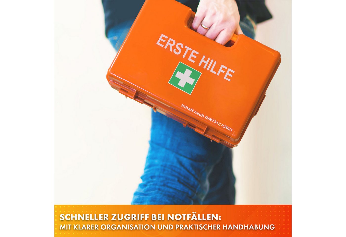 Karat Erste-Hilfe-Koffer Erste-Hilfe-Koffer Klein für Kleinbetriebe, Verbandskasten, ABS-Kunststoff