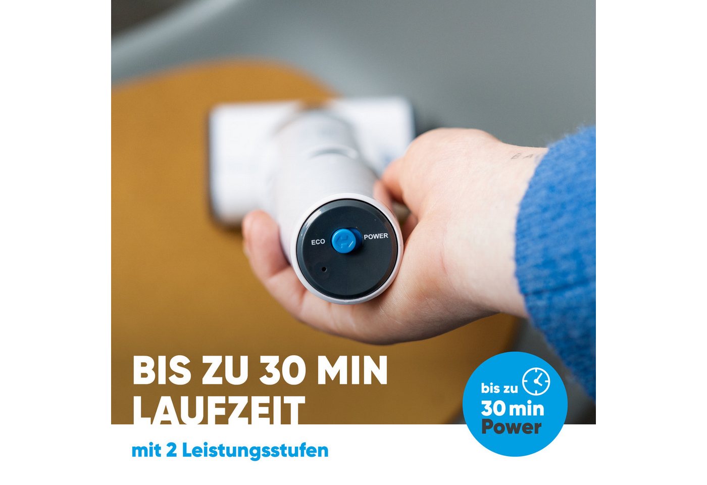 hoogo Handstaubsauger HH502, 120,00 W, beutellos, High-Performance-Digitalmotor + motorisierte Polster- und Milbendüse Bild 2