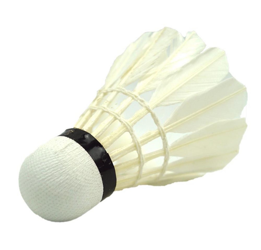 Best Sporting Federball Turnier-Federbälle 6 Stück mittelschnell mit Korkkopf, Echte Federn, Korkkopf, mittelschnell, praktische Aufbewahrungsdose Bild 2