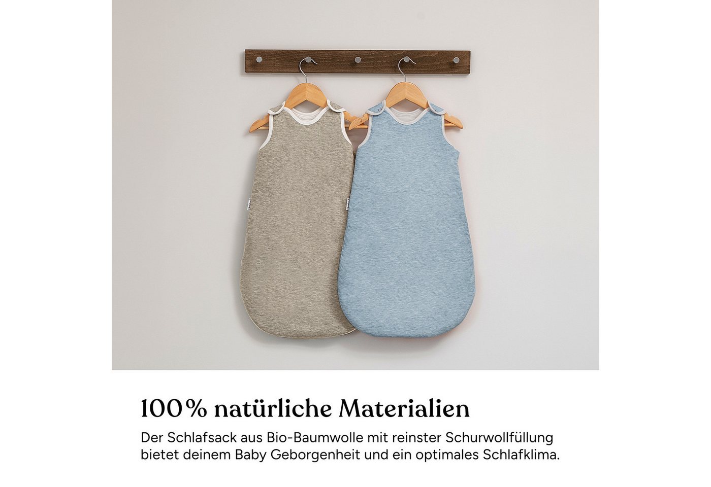 Ehrenkind Babyschlafsack Rund mit Wollfüllung 2.0 TOG, Sorgt für wohlige Wärme ohne zu überhitzen Bild 3