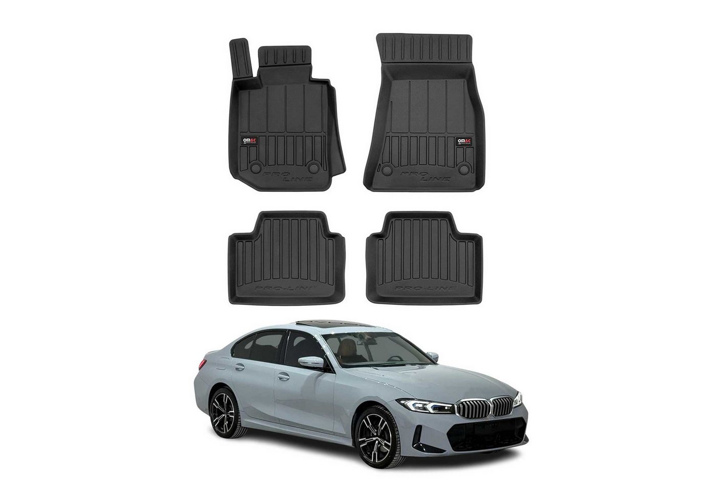 OMAC Auto-Fußmatten für BMW 3er G20 G21 Stufenheck Touring 2019-2025 4tlg (4 St), für BMW 3er G20 G21 Stufenheck Touring 2019-2025 BMW 3er G20 G21 Stufenheck Touring 2019-2025, Antirutsch,Wasserfest,Einfache Installation Bild 5