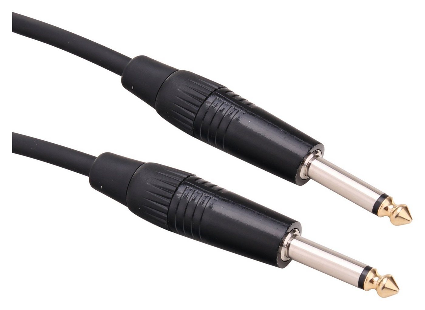 Pronomic Gitarrenkabel 0,5m - Ideal als Verbindungskabel zwischen Effektgeräten Instrumentenkabel, 6,3mm Klinke, 6,3mm Klinke (50 cm), Vergoldete Steckerspitzen, Spannzangen-Zugentlastung Bild 2