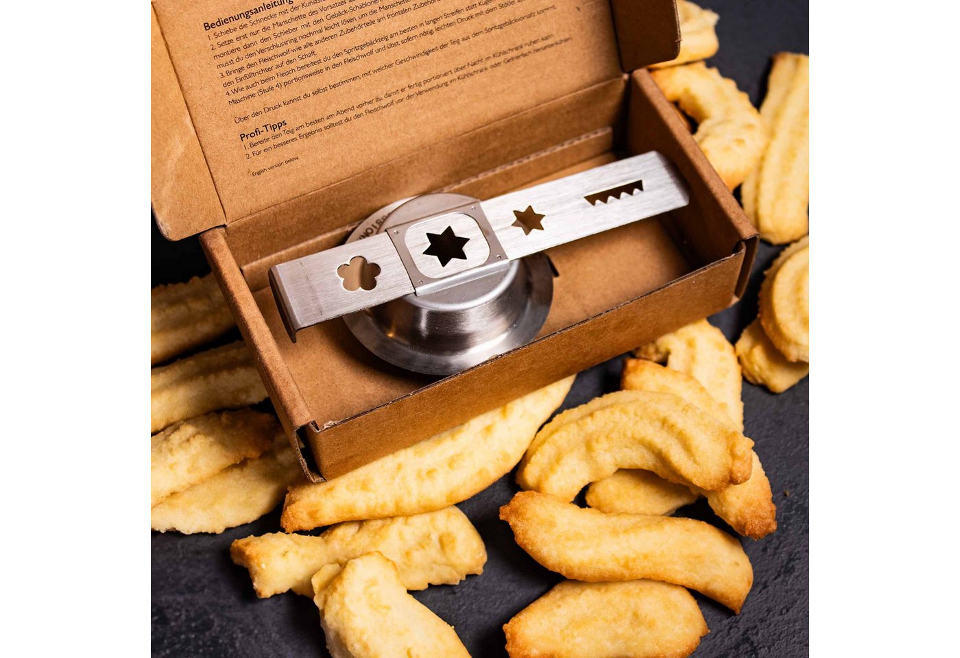 Kenny Professional Spritzgebäckvorsatz Spritzgebäckvorsatz "Cookie" kompatibel mit KAX950, Zubehör für Kenwood KAX 950