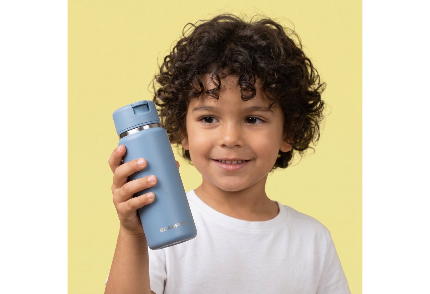 BEARFOOT Trinkflasche TINY Thermo Kinder Trinkflasche Edelstahl - blau, Thermosflasche, auslaufsicher, Edelstahl, Kinderflasche, BPA-frei Bild 3