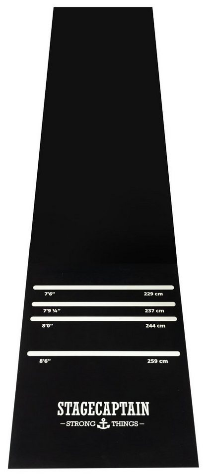 Stagecaptain Dartmatte DM-300 Dart-Bodenschutzmatte mit Oche (Dartteppich, 1-St., mit Abstandsmarkierungen), aufgedruckten Abwurflinien, Rutschfest, Länge: 3m Bild 3