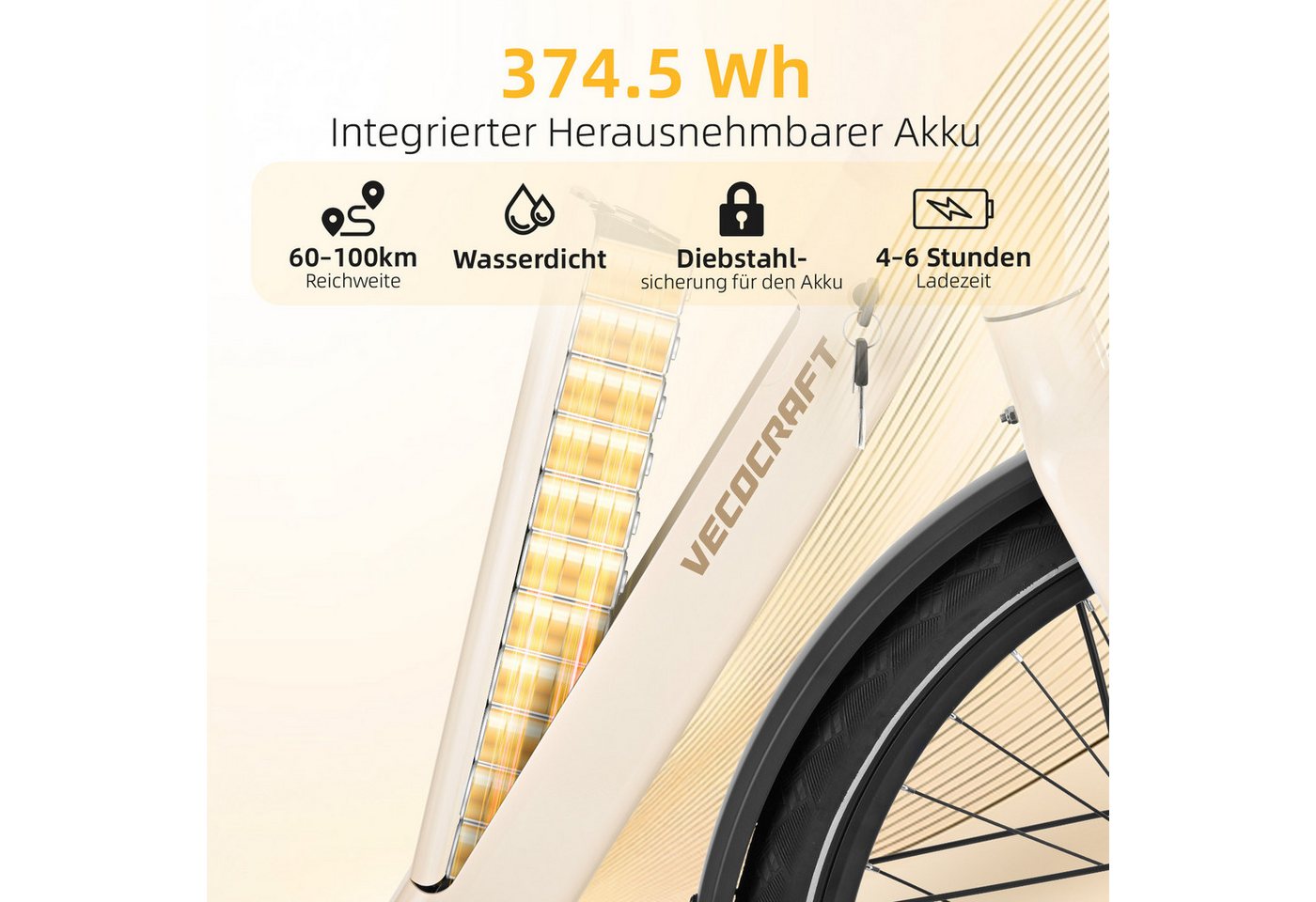 VECOCRAFT E-Bike Cityrad 28 Zoll Pedelec Torsionssensor Gates Riemenantrieb 45Nm LUNA, 1 Gang, 45Nm Heckmotor, 374,4 Wh, (hydraulische Scheibenbremsen, LCD-Display), StVZO E-Rennrad,leichte 23kg, ebike für Damen und Herren