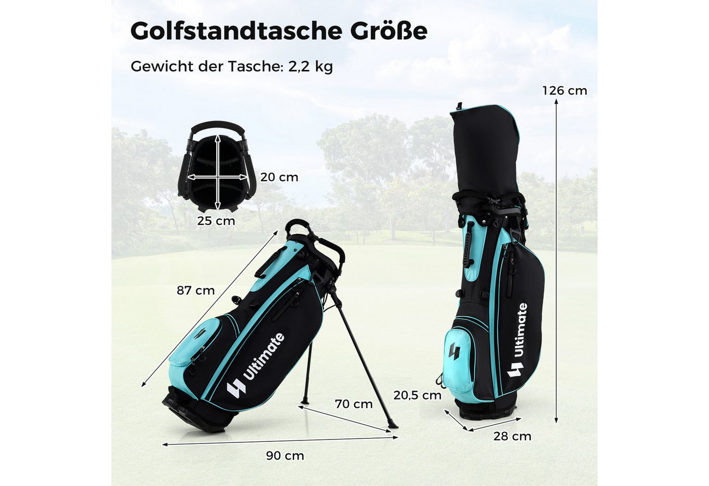 COSTWAY Golfschläger + Golfbag, Leichte 11 teilige Damen Golfschlägersätze rechtshändig Bild 5