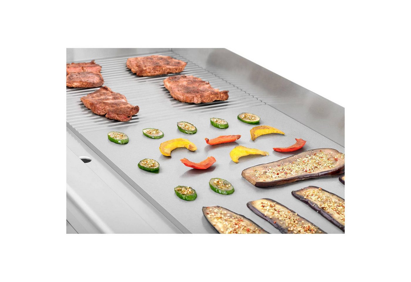 Royal Catering Elektrogrill Grillplatte 100cm Griddleplatte glatt & geriffelt Griddle Bräter Grill, 6400 W Bild 3