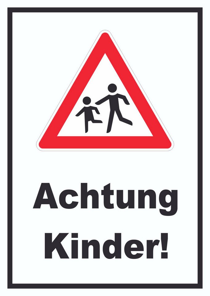 HB-Druck Hinweisschild Achtung Kinder Schild, wetterfest, stabil, UV-beständig, kratzfest Bild 3