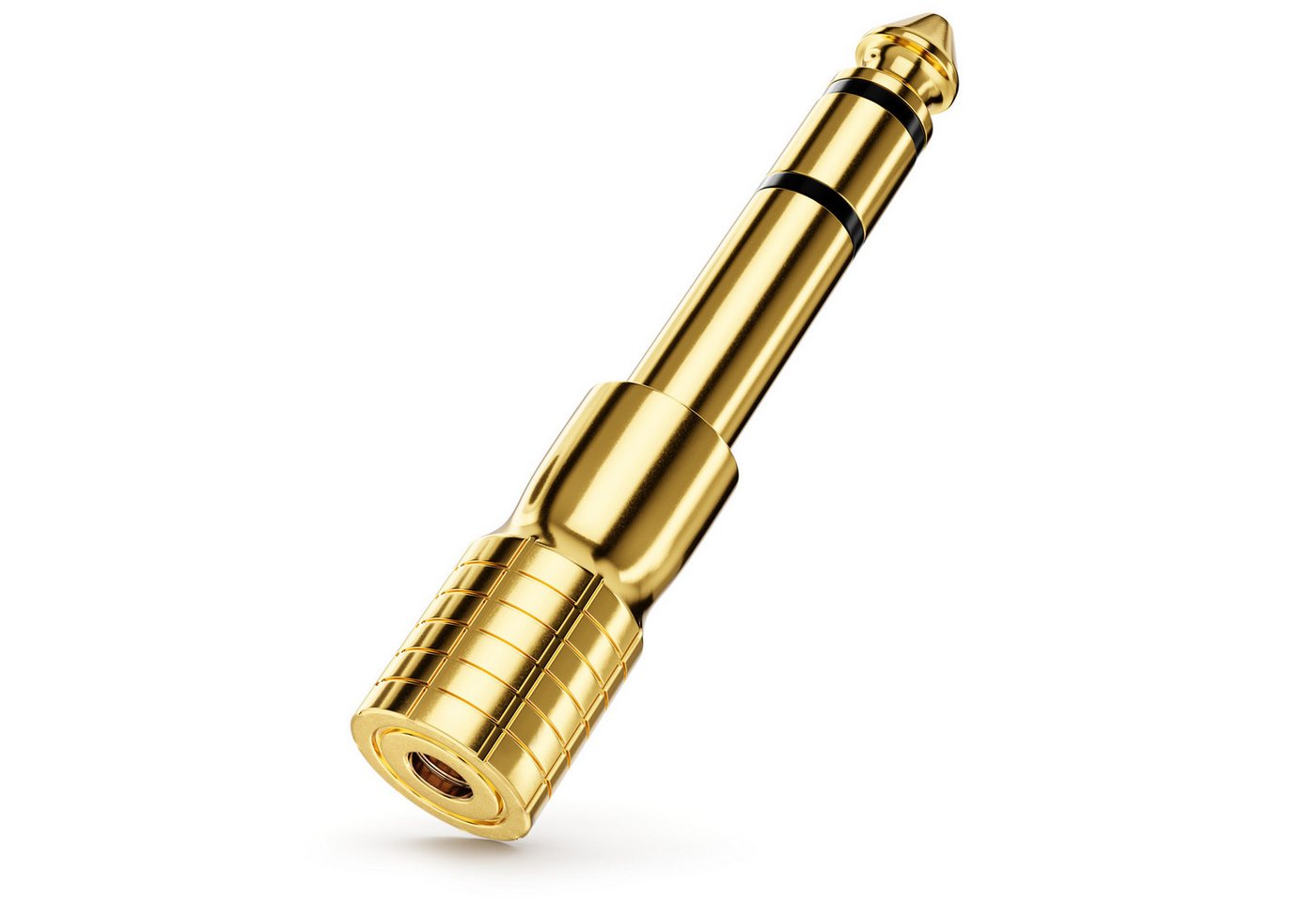 deleyCON deleyCON Klinke Adapter 3,5mm auf 6,35mm Stereo Audio vergoldet für Audio-Kabel