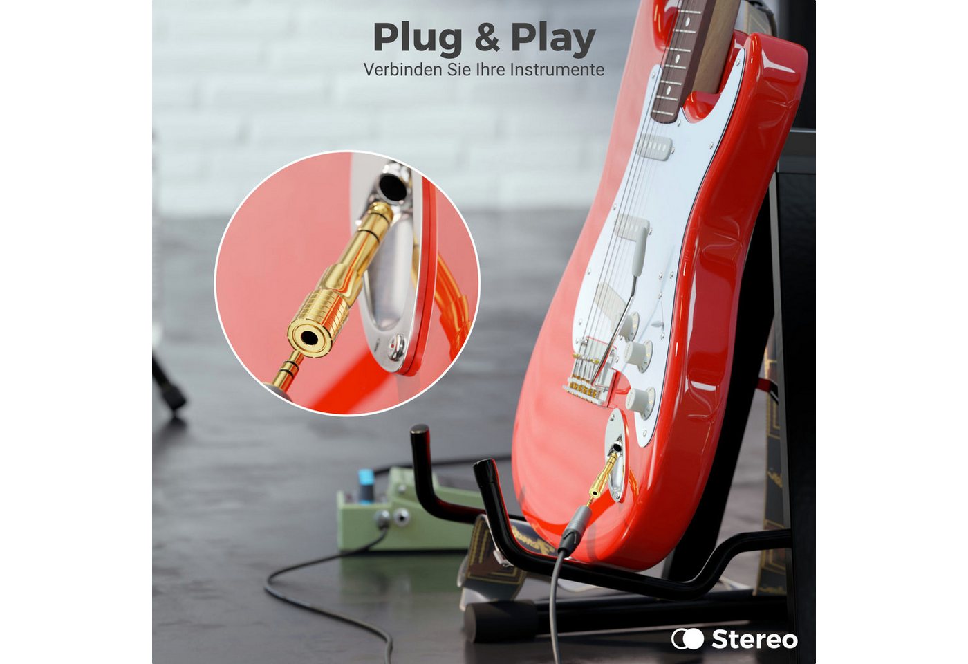 deleyCON deleyCON Klinke Adapter 3,5mm auf 6,35mm Stereo Audio vergoldet für Audio-Kabel Bild 2
