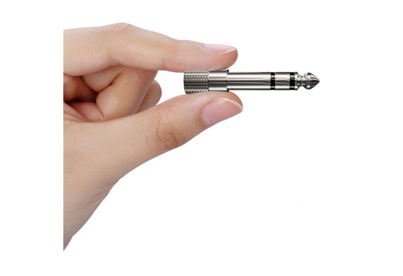 deleyCON deleyCON 2x Stereo Audio Klinke Adapter 6,3mm Klinken Stecker auf Audio-Kabel Bild 3