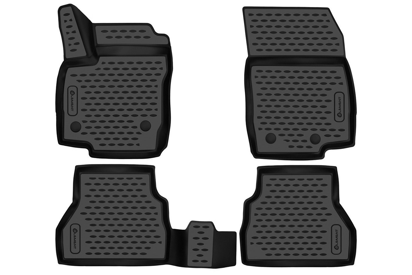 LEMENT Auto-Fußmatten 3D-Gummimatten passend für FORD B-max ab 2014 Schrägheck (4 St), für FORD B-max Pkw, Passgenau Bild 2
