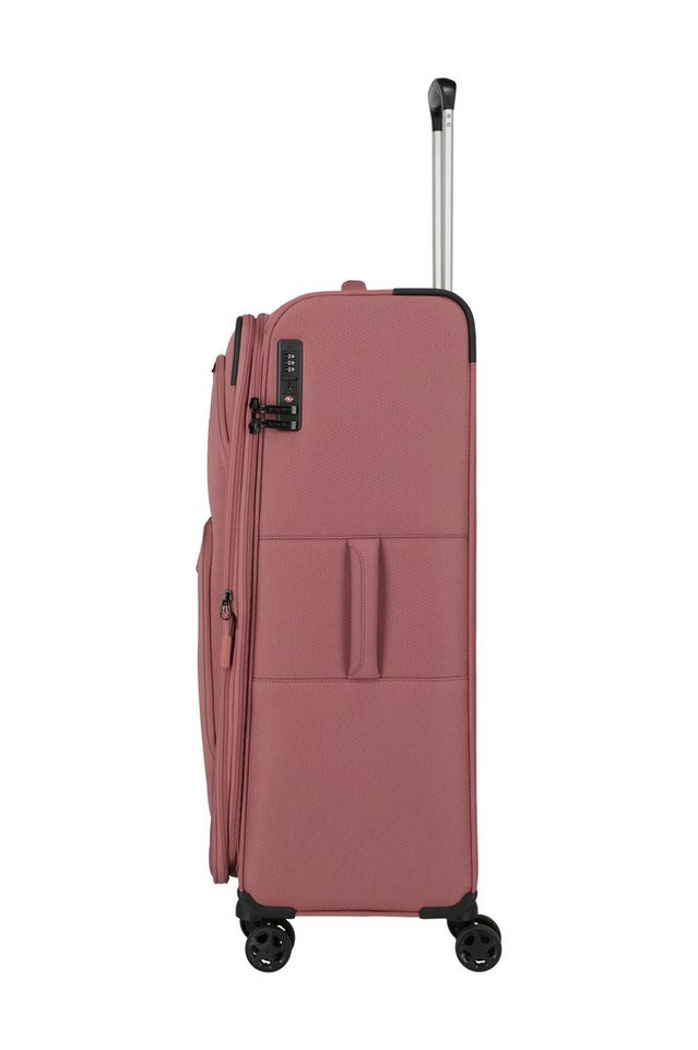 travelite Trolley KICK OFF Reisekoffer, 4 Rollen, 4 Doppelrollen, Außentaschen und Packgurte – leicht und robust Bild 3