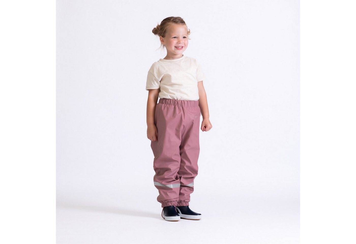 BMS Regen- und Matschhose mit Fleece gefütterte Thermo-Regenbundhose mit elastischem Bund