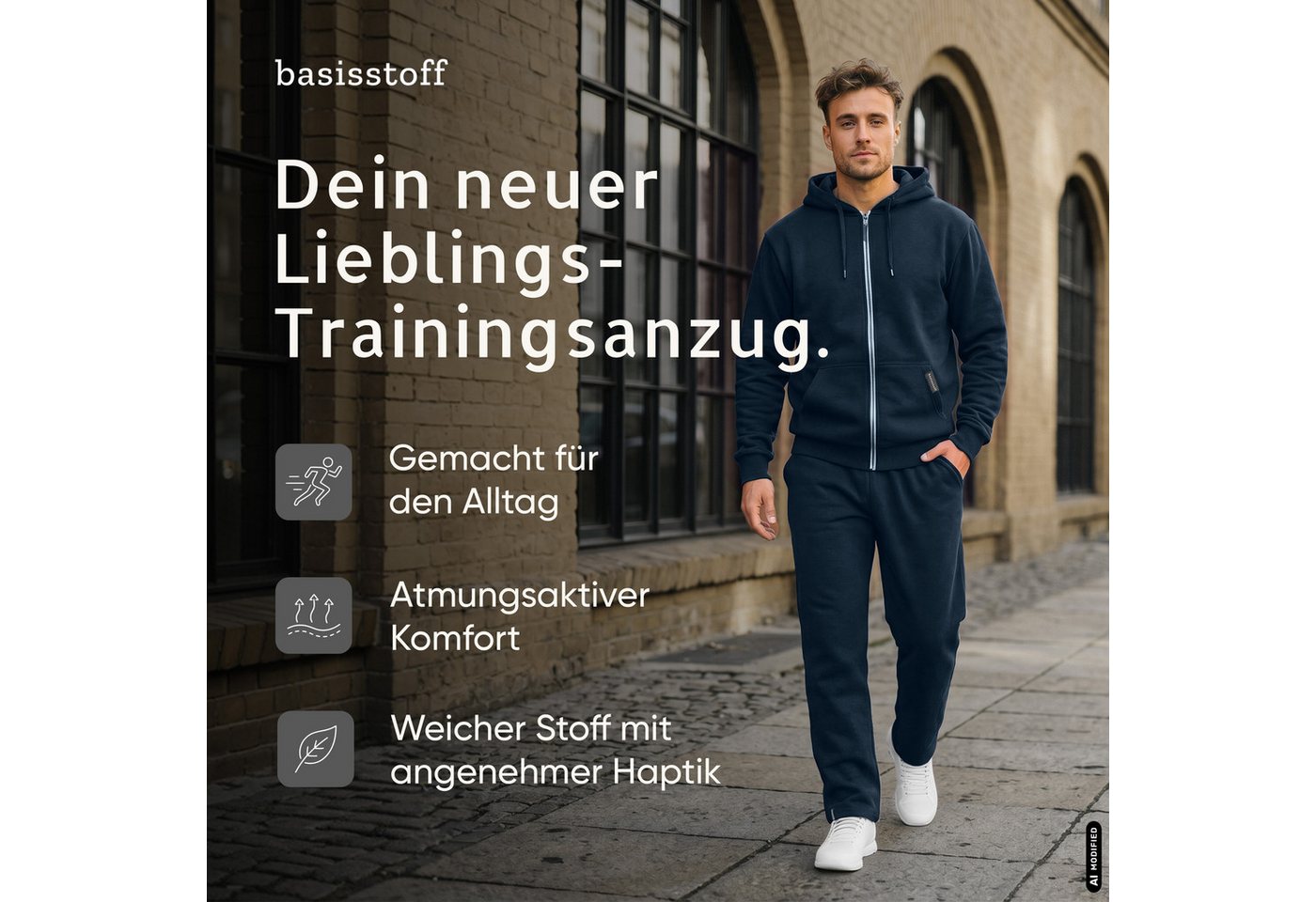Basisstoff Trainingsanzug Goforest Herren Jogging Anzug für Männer Trainingsanzug Hausanzug Bild 4