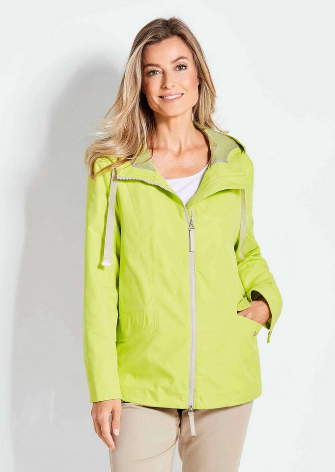GOLDNER Outdoorjacke Sportive A-Linien-Jacke Outdoorjacke in Uni-Muster, Stehkragen, Gummibund, Pattentaschen Bild 2