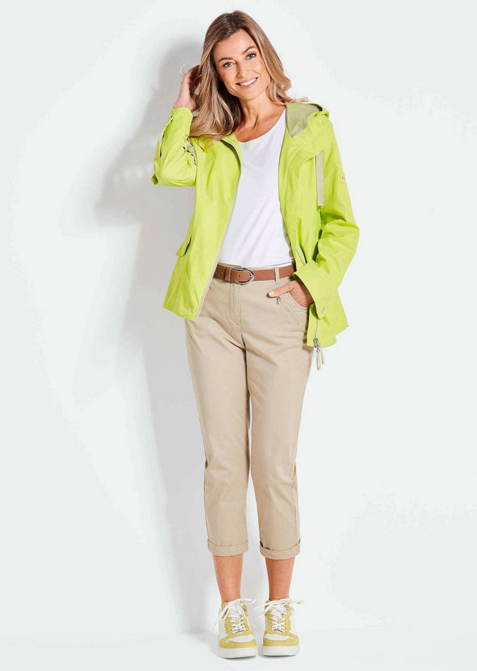 GOLDNER Outdoorjacke Sportive A-Linien-Jacke Outdoorjacke in Uni-Muster, Stehkragen, Gummibund, Pattentaschen Bild 3