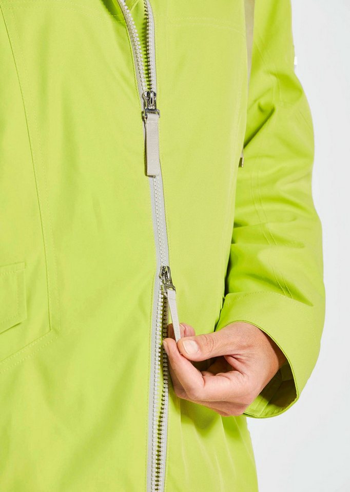 GOLDNER Outdoorjacke Sportive A-Linien-Jacke Outdoorjacke in Uni-Muster, Stehkragen, Gummibund, Pattentaschen Bild 4