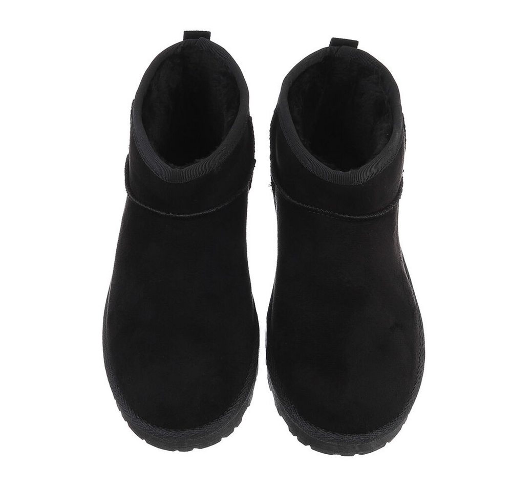 Ital-Design Damen Snowboots Freizeit Snowboots (87451982) Flach Plateaustiefeletten in Schwarz