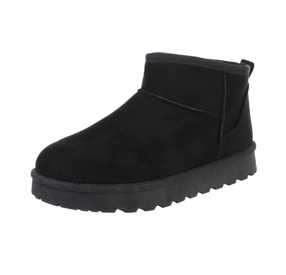 Ital-Design Damen Snowboots Freizeit Snowboots (87451982) Flach Plateaustiefeletten in Schwarz Bild 2
