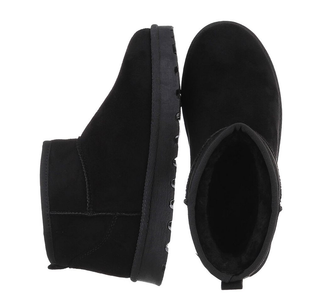 Ital-Design Damen Snowboots Freizeit Snowboots (87451982) Flach Plateaustiefeletten in Schwarz Bild 4